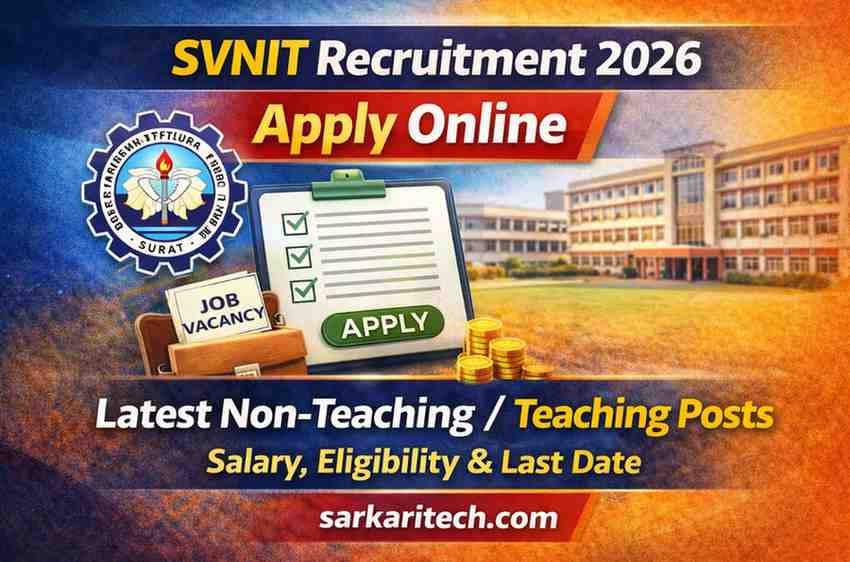 SVNIT Surat Recruitment
